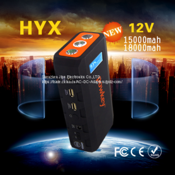 15000mAh portable jump starter with for Car/ smart phone, digital camera, tablet PC