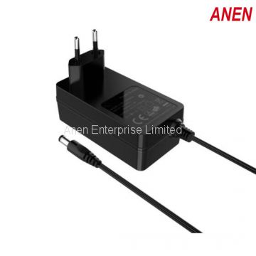 36W AC Adapter with EU Plug,GS,CE, UL approval, VI Efficiency, 24V1A 12V2A 12V1.5A 24V0.8A Power Adapter