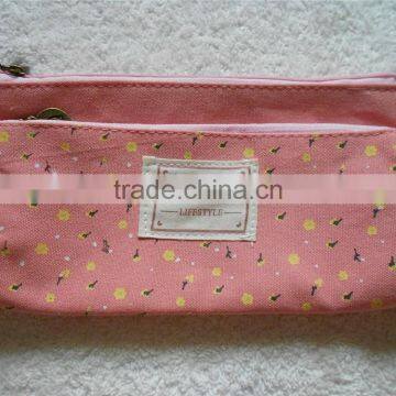 Cosmetic Makeup Bag Wallet Canvas Zipper Pen Pencil Case photo-4
