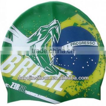 Brazil national flag swim cap swimming cap for world cup