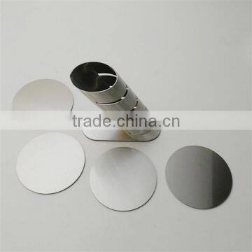 6pcs Set Brushed Stainless Steel Smooth Pratique Metal Wine Coaster photo-6