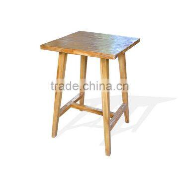 Set Of Rustic Look Teak Barstool Model Square photo-2