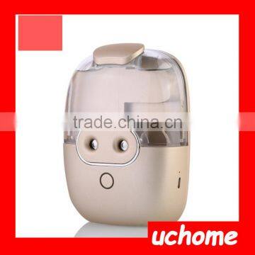 UCHOME Portable Battery Powered Dual Ultrasonic Sprayer Port Pig Shaped Humidifier For Travel photo-2