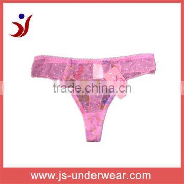 pink thong see though thong sexy thong made from manufacture in China (accept OEM)