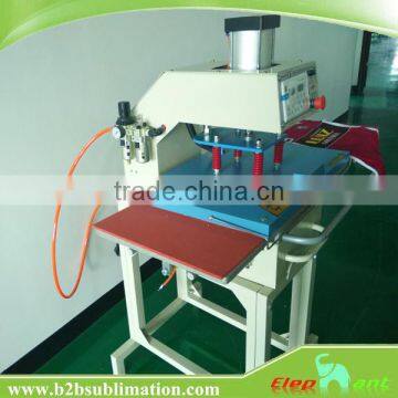 pneumatic double stations heat press printing machine for clothing