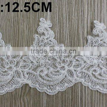 2017 Best Selling 3d Flower Lace Trim With Bottom Price in Stock