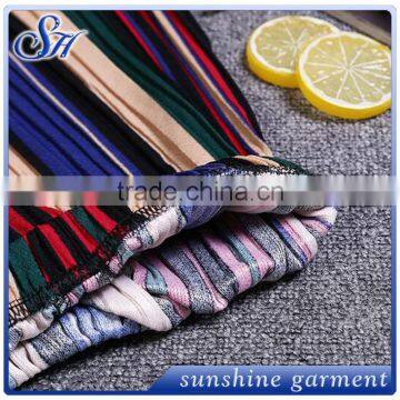 Cotton Prints Leggings Wholesale Stripes Loose Leggings For Women 2017 photo-6