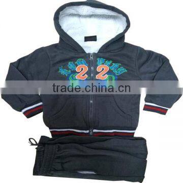 Sherpa Lining Boys Fleece Set Kids Wholesale Winter Clothes photo-2