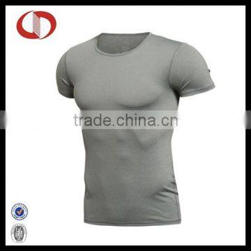 Mens high quality gray compression tight shirt