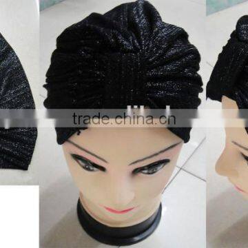 Fashion new latest glitter shine cotton turban shine turban headband