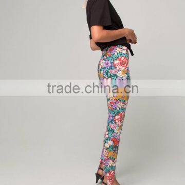 Flower Print Sublimation Print Fashion Leggings Polyester Spandex Strech Legging High Waist Foot Pants photo-3