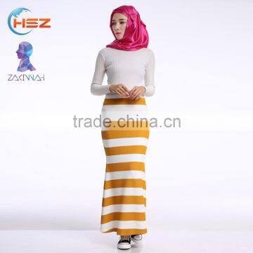 Zakiyyah 2772 Kaftan Long Chiffon Maxi Dresses Elegant Dress With Vintage Striped Package Buttocks Skirt for Muslim Women photo-5