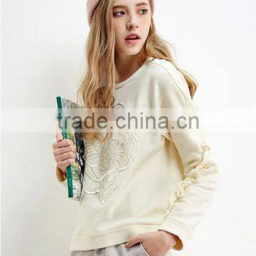 Female Money Sets Milk Yellow Round Collar Fleece photo-5