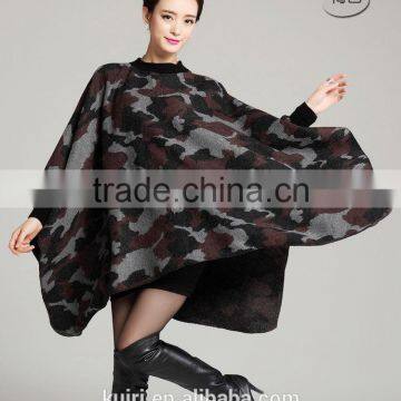 Fashion Winter Women Thicken Poncho Oversized Blanket Capes Scarf Ponchoes Shawls Wraps Large Size Scarves Christmas Gift photo-3