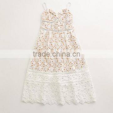 Ivory Women And Children High-end Dress Spaghetti Strap Mother and Daughter Matching photo-3