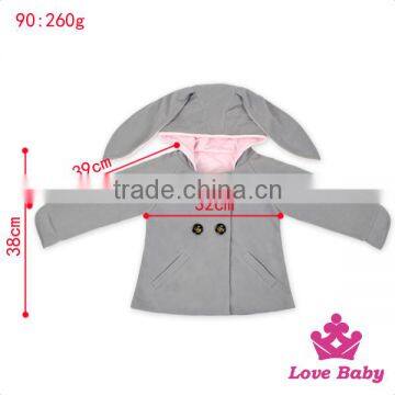 Latest Baby Cartoon Animal Hooded Coat Autumn Kids Double-breasted Coat Rabbit Ears photo-5