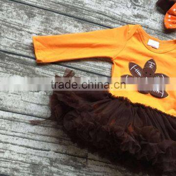 2016 Baby Girls Chiffon Tutu Romper Girls Thanksgiving Tutu Romper Infant Toddler Girls Thanksgiving Party Romper With Headband photo-4