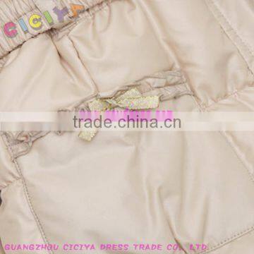 Worm Long-designed Girl Padding Coat With Waistband photo-5