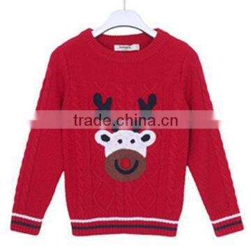 Cheap Clothing Wool Handmade Kids Pullover Sweater of Christmas for Girls photo-5
