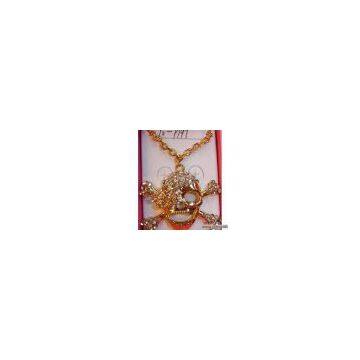 Sell Rhinstone Skull Necklace