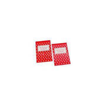 White circle with red background soft paper cover A4, A4+, A5, A5+ Personalised Notepad
