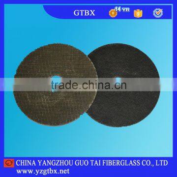 Fiberglass Reinforced Mesh Discs Backed With Non-woven Fabric For Grinding Wheel