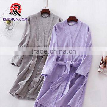 nice look waffle 100% cotton hotel bathrobe towel