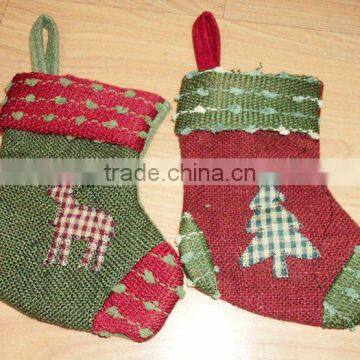 Felt Christmas socks with santa