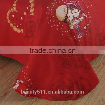 Home Designs 6pcs Bedding Set 200T Cheap Price Bed Sheet Duvet Cover Pillow Cover BS370 photo-4