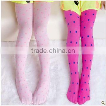 Newest Arrival Spring Summer pantyhose Cute Ballet Jacquard Polka Dots Lycra Fabric Children Tights