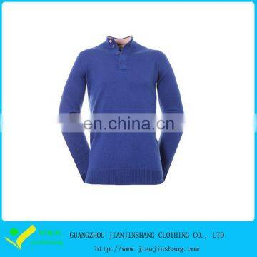 Regualr Fit Royal Blue Button Placket Long Sleeve Golf Knitwear For Women