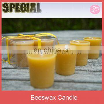 Small Pillar beeswax candles set