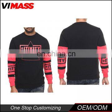 Fashion Custom Printing Logo Mens Crew Neck Sweatshirt Wholesale OEM