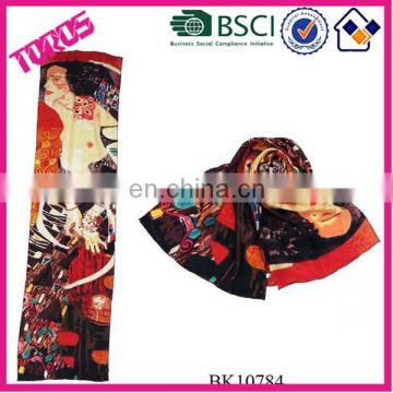 High quality 100% silk 13 momme italian digital silk scarf printing