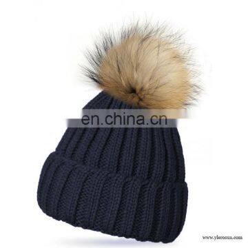 Rosun Slouchy Beanie, Women's Pom Pom Hat, Winter Hat