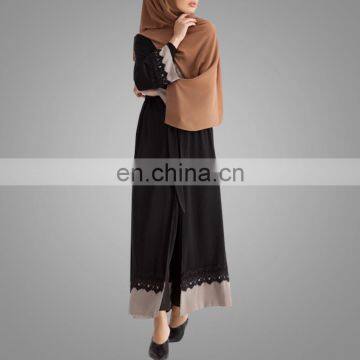 Names Of Ladies Abaya Simple Style Dubai Kaftans New Model Girls Image Islamic Clothing Good Quality Lace Applique Kimono Abaya photo-2