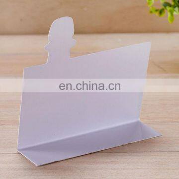 Factory Custom Printed Colorful Printing PVC Plastic Table Card,wine Advertisement Price Tag With Bottle Shape photo-4