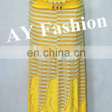 African Stripe Traditional Long Maxi Skirt Long Skirt Models With Bead photo-3