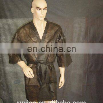 Disposable Nonwoven PP Kimono Sauna Gown With Pockets & Customization