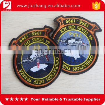 Custom cheap woven embroidered patches no minimum