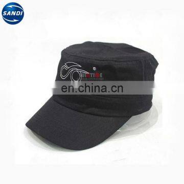 Custom promotional men cotton flat cap