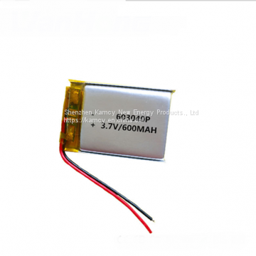 Hot Sale 3.7 V 600Mah 603040 3.7V Rechargeable Lithium Polymer Battery photo-2