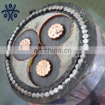 Hot sale 6/10kV 150mm2 aluminum 3 cores XLPE insulated pvc sheathed steel wire armoured power cable