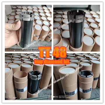 LTK 48, TT48 bits, impregnated diamond core drill bits, exploration drilling bit, rock coring, geotechnical drilling bits