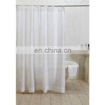 Natural Soft Linen Material Ready-Made Hemp Shower Curtain for SPA Bath Decor photo-2