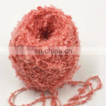 Hand Dyed Teeswater Locks in Peach for Felting and Spinning Loop Yarn for Hand Knitting photo-5