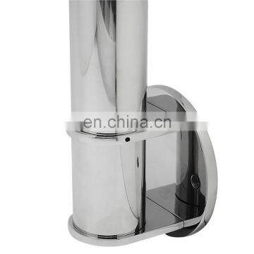 Modern 304 Stainless Steel Handrail Post Round Tube Bracket on Wall Mounted Flange Base Support photo-2