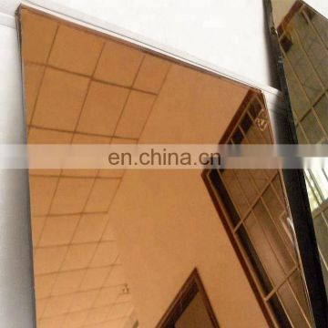 Hot sale bronze tinted mirror glass price