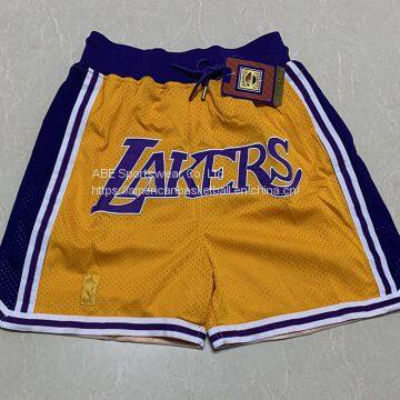 Los Angeles Lakers Yellow Shorts