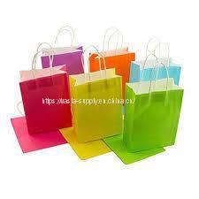 Cheap small size paper bags with handles paper gift bag shopping bags flower packaging bag grocery bags carrier bags